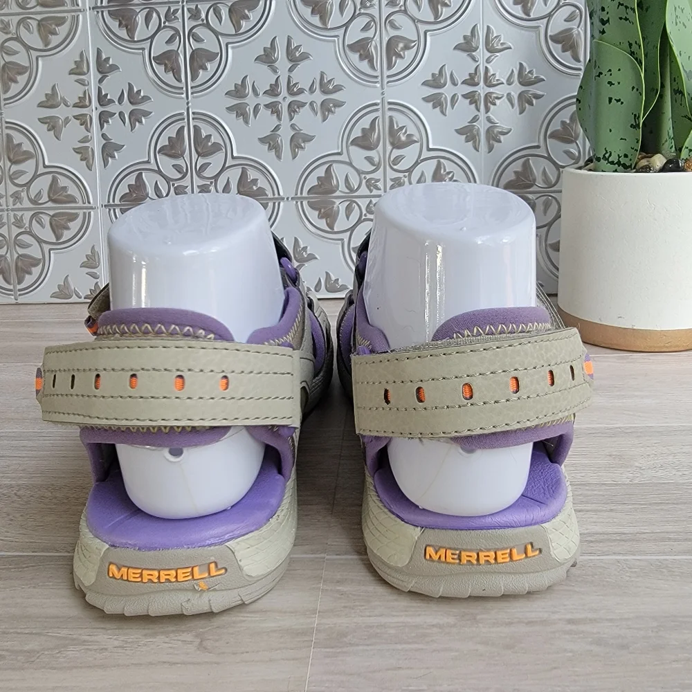 Merrell Youth Girl Panther 2.0 Adjustable Strap Comfort Sport Sandal Beige Sz 5